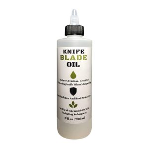 Premium Knife Blade Oil & Honing Oil – 8 Oz – Custom Formulated Food Safe Oil Protects Carbon Steel Knives & Sharpening Stone Ready…