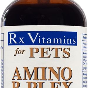 Rx Vitamins Amino B Plex for Pets – B Vitamin Complex Plus Amino Acids for Dogs & Cats – Vitamin Supplements for Dogs’ & Cats’ Total Body Support – 4 oz