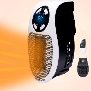 Space Heater 500W – 2 in 1 Heating&Cooling Heaters for Indoor Use – Portable Heater Plug-in with Led Screen Display – Electric Space Heater for Office and Home