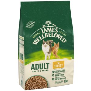 James Wellbeloved Complete Dry Adult Cat Food Turkey and Rice, 10 kg