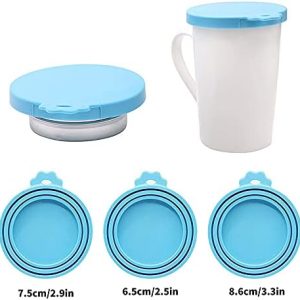 SHENQIDZ 3 Pack Pet Can Covers/Universal BPA Free & Dishwasher Safe/Silicone Pet Food Can Lid Covers