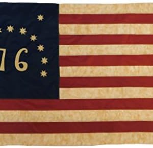 76 Bennington Vintage Flag 3×5′ Oxford Polyester Embroidered – Founding Fathers Flags