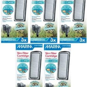 Hagen 15-Pack Marina Slim Aquarium Water Filter with Carbon Plus Ceramic Cartridge