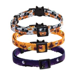 3 Pack Halloween Cat Collar with Bell Breakaway Adjustable