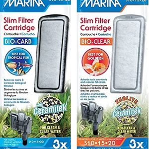 Marina (3 of Each) Slim Filter Carbon Plus Ceramic Cartridges and Zeolite Plus Ceramic Cartridges