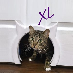 The Kitty Pass XL Large Cat Door, Interior Large Pet Door Hidden Litter Box.