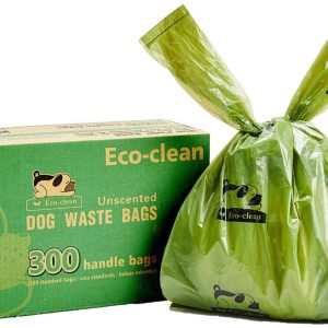 Brand: Eco-clean Eco-Clean Dog Poop Bags, 300-Count Dog Waste Bags with Easy-Tie Handles, Guaranteed Leak-Proof, Earth-Friendly, Unscented OXO-Biodegradable Pet Poop Bags (Not on Rolls)