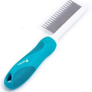 Piepea Pet Comb, Long and Short Teeth Comb for Dogs & Cats, Pet Hair Comb for Home Grooming Kit, Removes Knots, Mats and Tangles title
