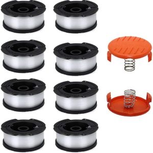 Lucky Seven AF-100-3ZP Line String Trimmer Replacement Spool for Black+Decker 30ft 0.065 inch Line String Trimmer（8 Replacement Line +2 Replacement Cap ）
