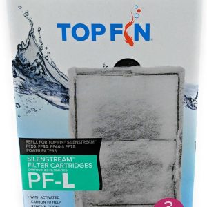 Top Fin Silenstream PF-L Refill for PF20, PF30, PF40 and PF75 Power Filters 6.5in x 4.5- (3 Count)