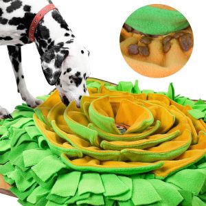 AWOOF Snuffle Mat Pet Dog Feeding Mat Durable Indestructible Interactive Puzzle Dog Toys Encourages Natural Foraging Skills