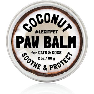 LEGITPET Dog Paw Balm Wax Soother & Moisturizer Cream with Natural Food-Grade Coconut Oil, Organic Shea Butter & Beeswax – 2 oz – Healing Protector for Cracked Dog Paws, Snout & Elbows
