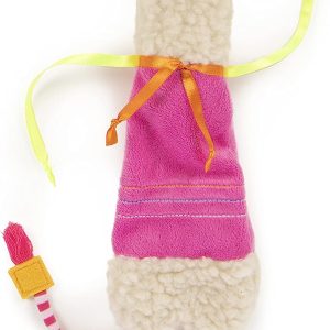 SmartyKat Leggy Llama Kicker Plush Catnip Cat Toy – White/Pink, One Size