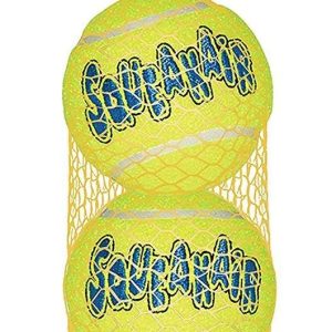 Kong Air Squeaker Tennis Balls 3 Pack Size:Medium Packs:Pack of 6