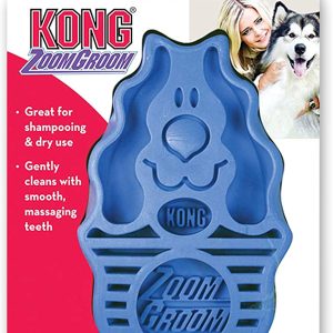 KONG – Zoom Groom Dog Brush, Groom and Massage While Removing Loose Hair and Dead Skin – Blue