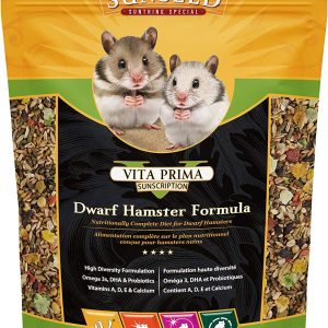 Sunseed Vita Prima Sunscription Dwarf Hamster Food, High-Variety Formula – 2 Lbs Size