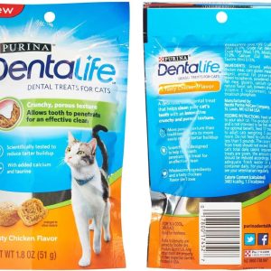 Purina Dentalife Dental Treats for Cats Bundle; Savory Salmon and Tasty Chicken