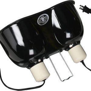 Zoo Med Combo Mini Deep Dome Clamp Lamp Fixture 2 x 5-1/2 Inch Deep Domes