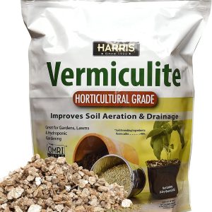 Harris Premium Horticultural Vermiculite for Indoor Plants and Gardening, 8qt to Promote Soil Aeration and Drainage