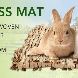 PrimePets Grass Mat for Rabbits Bunny, 3 Pack, Woven Hay Mat for Small Animals, Natural Straw Bedding Resting Cage Mat for Guinea Pig Parrot Chinchilla Hamster Rat