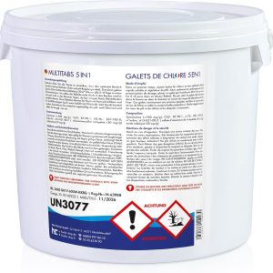 Chlor Multitabs 5 in 1 – 200g Tabs Multi Chlortabletten – 1 x 5kg mit 5 Phasen Pflegewirkung für sauberes und hygienisches Poolwasser