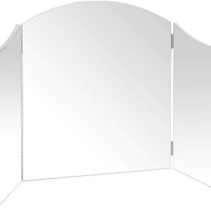 Beautify Large Trifold Hollywood Vanity Mirror with Folding Tabletop Hinged Design W41 X H23.6