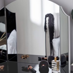 Beautify Large Trifold Hollywood Vanity Mirror with Folding Tabletop Hinged Design W41 X H23.6